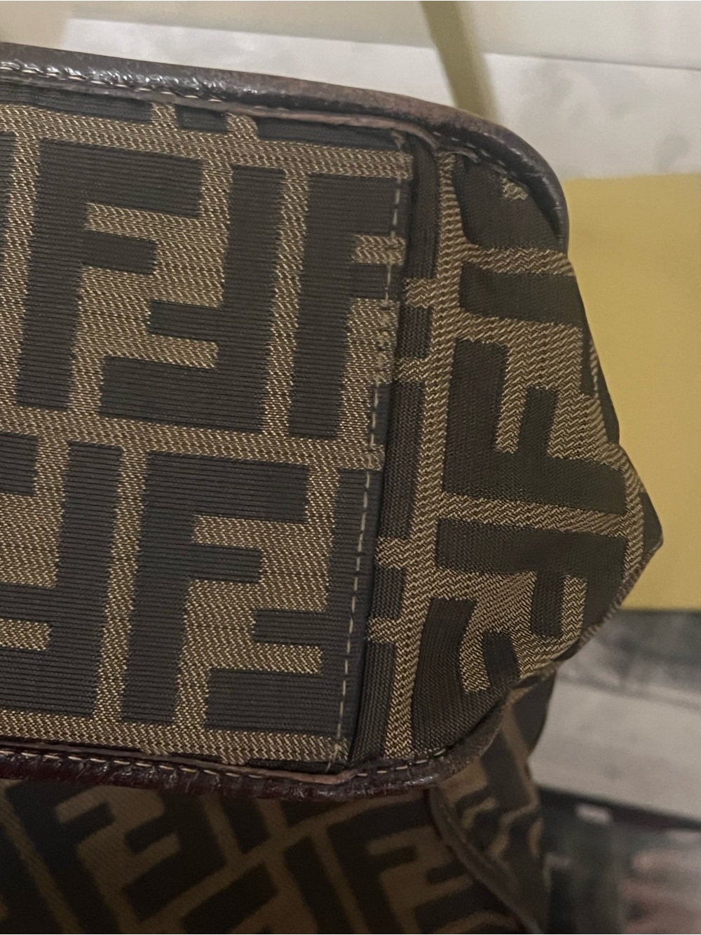 Fendi Brown Monogram Canvas Tote Bag - Picture 7 of 10
